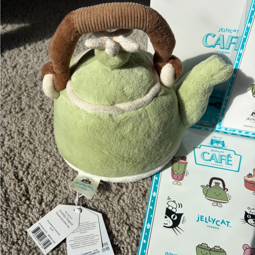 SPRING SALE🌷 NWT SHANGHAI Exclusive Vividdy Teapot Jellycat 🫖 - Picture 3 of 12